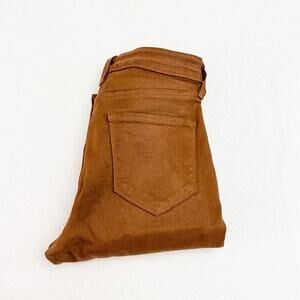 L'Agence Margot Skinny High Rise Java Coated Denim Jeans Size 24